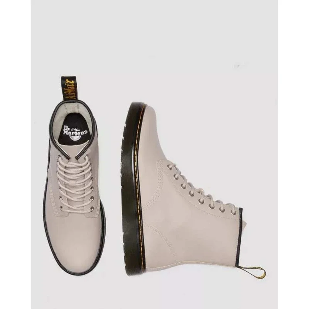 Dr. Martens 1460 Pascal Boot Mens Size 6 Beige Excellent Leather Combat 8-Eye